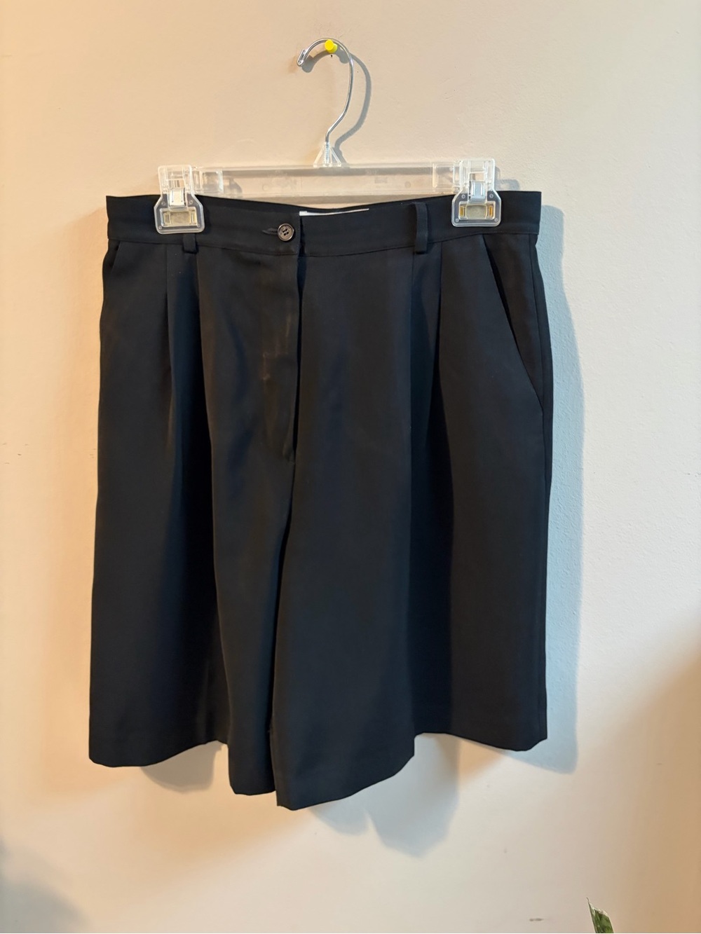 Votre Nom Black Tailored 100%  polyester Shorts